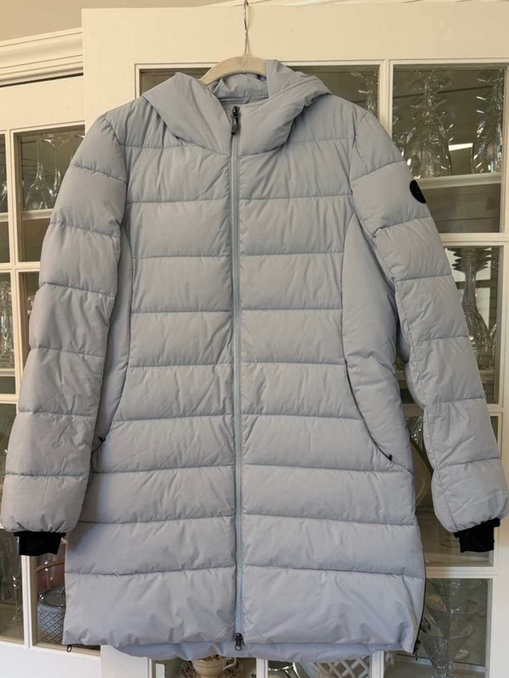 Sky Blue Gerry Hooded Puffer Coat